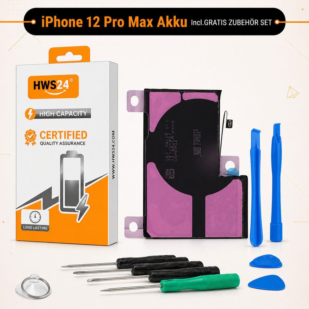 Akku für Apple iPhone 12 13 14 15 mini Pro Plus Pro Max / OHNE FEHLERMELDUNG NEU