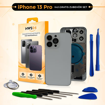 Backcover für iPhone 13 / 13 mini / 13 Pro / 13 Pro Max - Rückseite Glas Gehäuse Rahmen