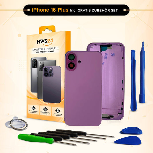 Back Cover for iPhone 16 / Pro / Max / Plus / E / Housing Back Glass Frame
