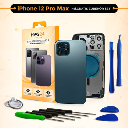 Backcover für iPhone 12 / 12 mini / 12 Pro / 12 Pro Max - Rückseite Glas Gehäuse Rahmen