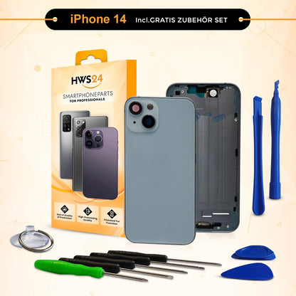 Backcover für iPhone 14 / 14 Plus / 14 Pro / 14 Pro Max - Rückseite Glas Gehäuse Rahmen