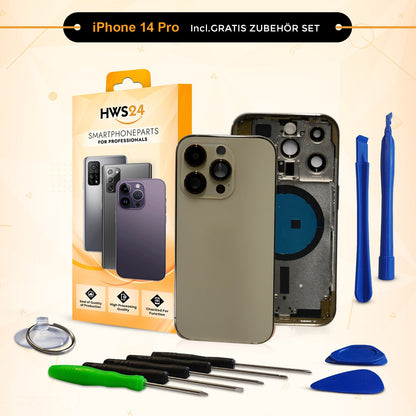 Backcover für iPhone 14 / 14 Plus / 14 Pro / 14 Pro Max - Rückseite Glas Gehäuse Rahmen