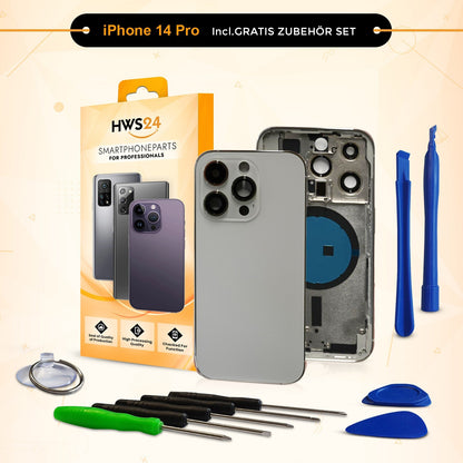 Backcover für iPhone 14 / 14 Plus / 14 Pro / 14 Pro Max - Rückseite Glas Gehäuse Rahmen