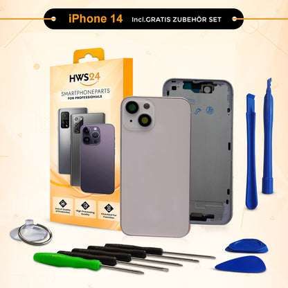 Backcover für iPhone 14 / 14 Plus / 14 Pro / 14 Pro Max - Rückseite Glas Gehäuse Rahmen