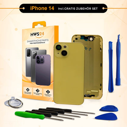 Backcover für iPhone 14 / 14 Plus / 14 Pro / 14 Pro Max - Rückseite Glas Gehäuse Rahmen