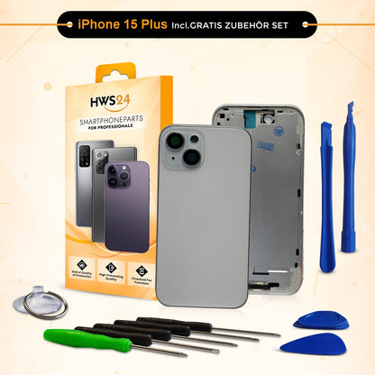 Backcover für iPhone 15 / 15 Plus / 15 Pro / 15 Pro Max - Rückseite Glas Gehäuse Rahmen