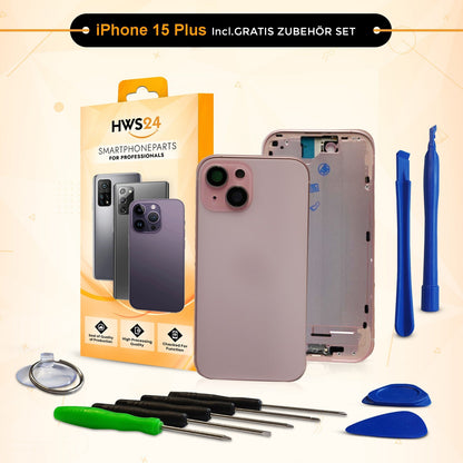 Backcover für iPhone 15 / 15 Plus / 15 Pro / 15 Pro Max - Rückseite Glas Gehäuse Rahmen