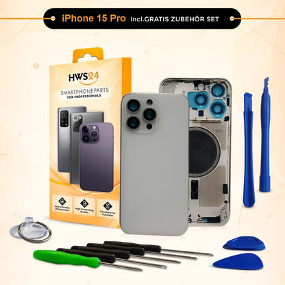 Backcover für iPhone 15 / 15 Plus / 15 Pro / 15 Pro Max - Rückseite Glas Gehäuse Rahmen