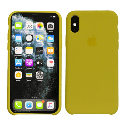Flüssig Silikon Case für Original iPhone X XR XS 11 12 MAX Pro MINI Schutzhülle