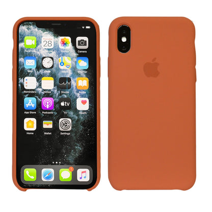 Flüssig Silikon Case für Original iPhone X XR XS 11 12 MAX Pro MINI Schutzhülle