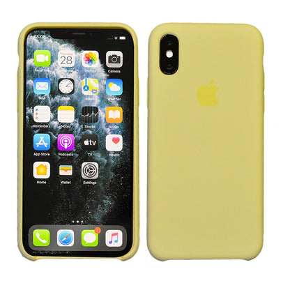 Flüssig Silikon Case für Original iPhone X XR XS 11 12 MAX Pro MINI Schutzhülle