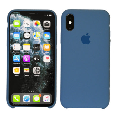 Flüssig Silikon Case für Original iPhone X XR XS 11 12 MAX Pro MINI Schutzhülle