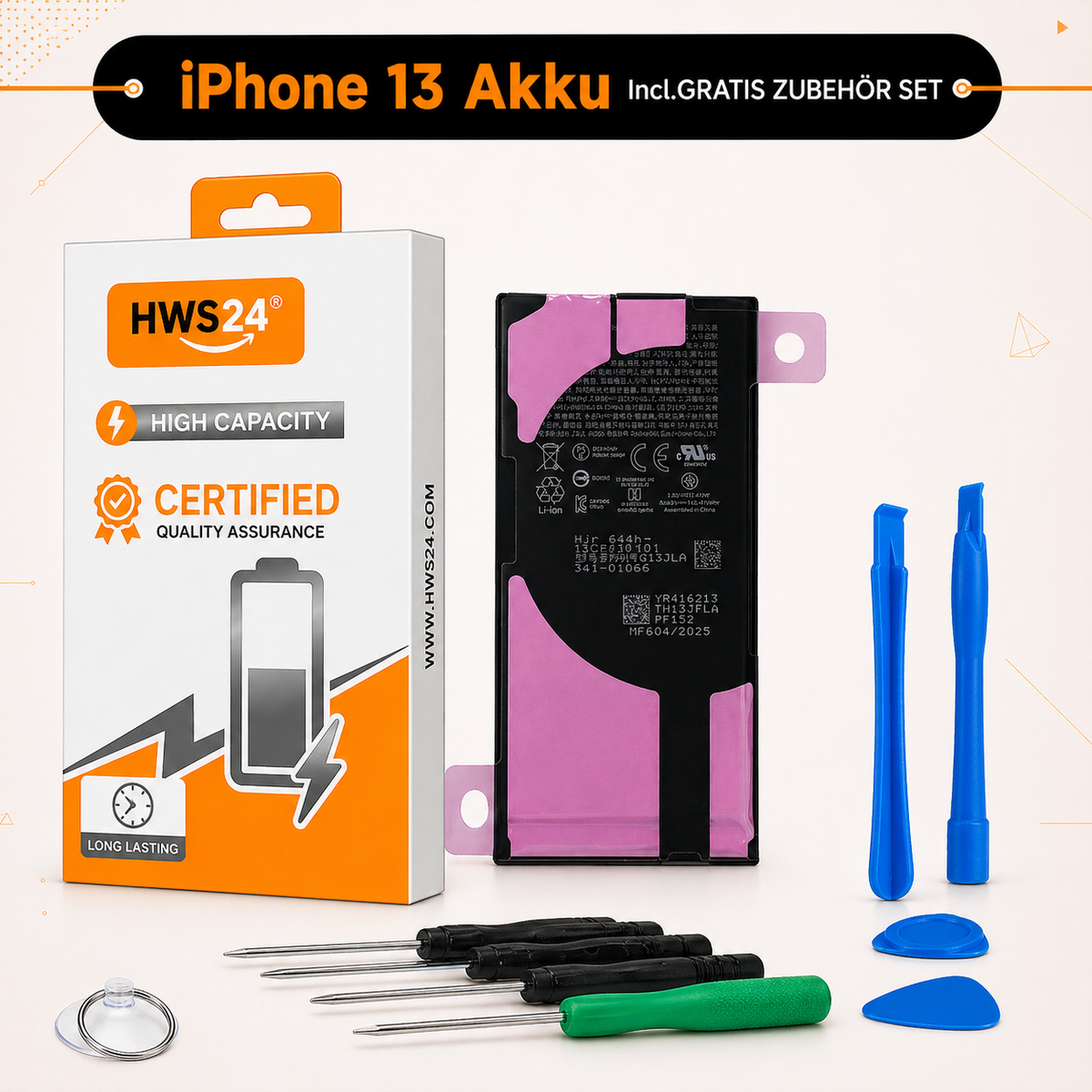 Akku für Apple iPhone 12 13 14 15 mini Pro Plus Pro Max / OHNE FEHLERMELDUNG NEU