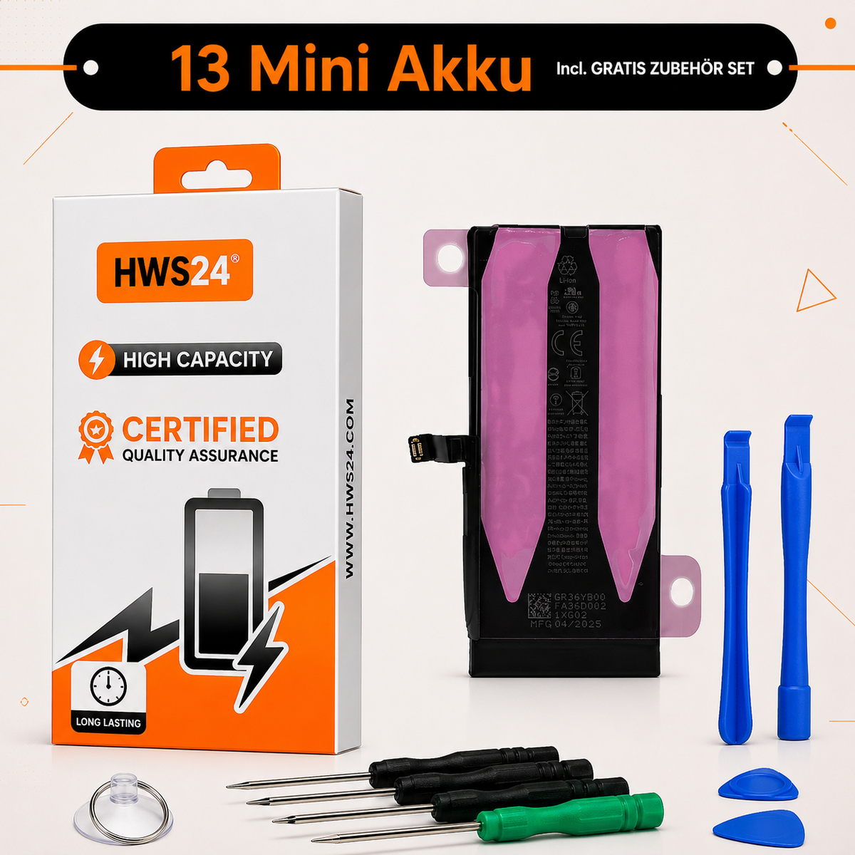Akku für Apple iPhone 12 13 14 15 mini Pro Plus Pro Max / OHNE FEHLERMELDUNG NEU