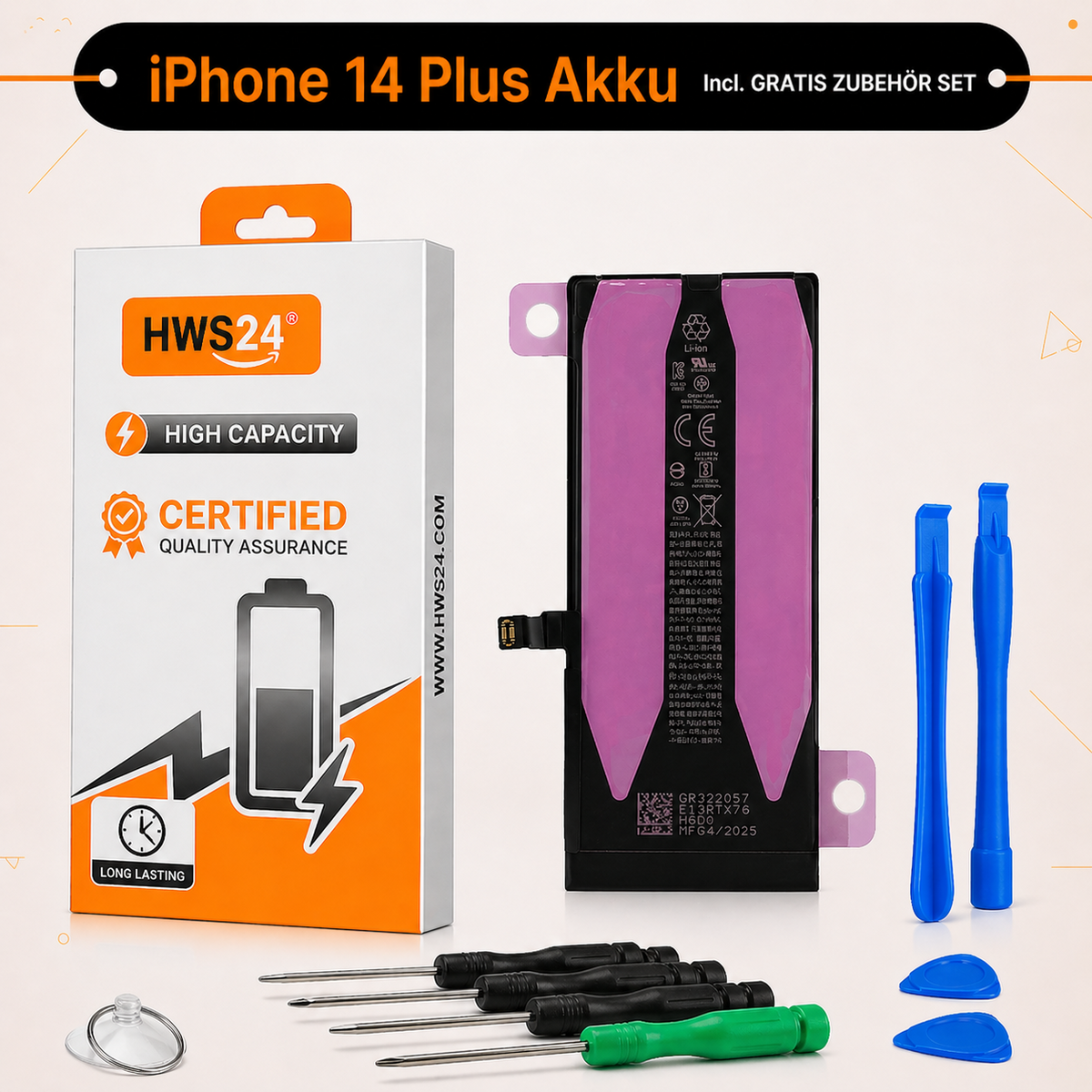 Akku für Apple iPhone 12 13 14 15 mini Pro Plus Pro Max / OHNE FEHLERMELDUNG NEU