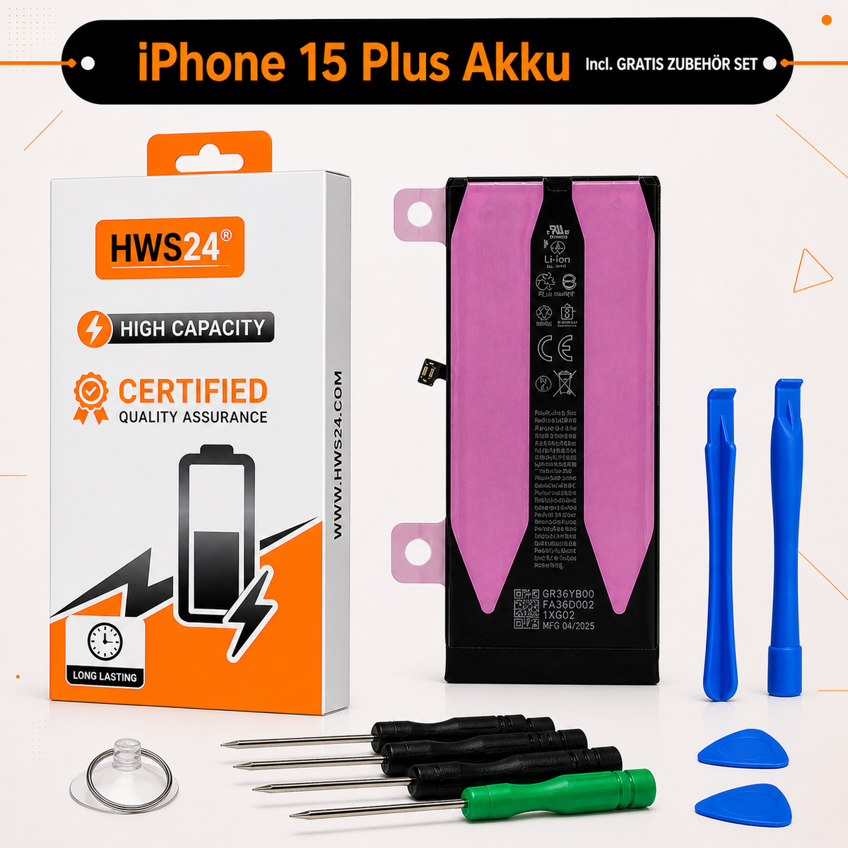Akku für Apple iPhone 12 13 14 15 mini Pro Plus Pro Max / OHNE FEHLERMELDUNG NEU