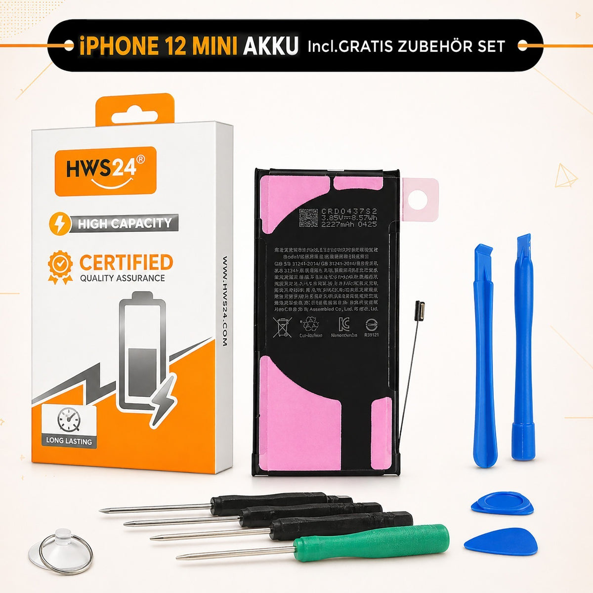 Akku für Apple iPhone 12 13 14 15 mini Pro Plus Pro Max / OHNE FEHLERMELDUNG NEU