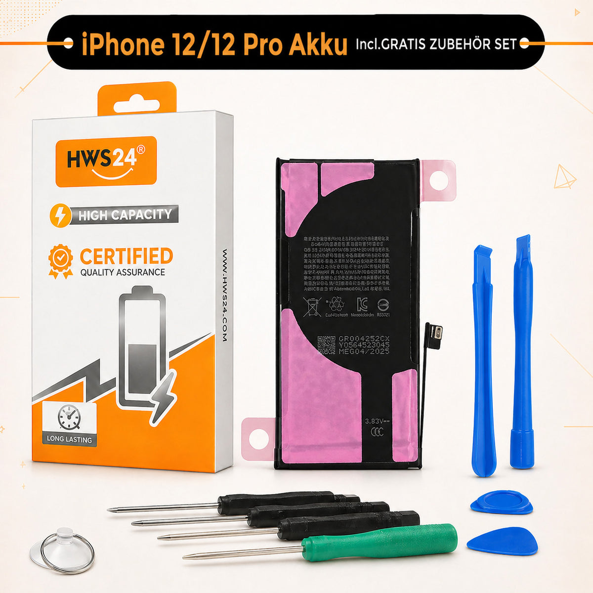Akku für Apple iPhone 12 13 14 15 mini Pro Plus Pro Max / OHNE FEHLERMELDUNG NEU